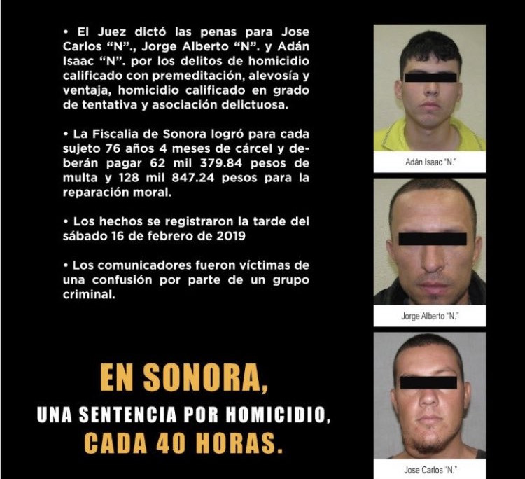 Sentencian a tres sujetos involucrados en asesinato de comunicador y ...