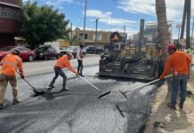 Avanza Ayuntamiento de Guaymas con programa de bacheo